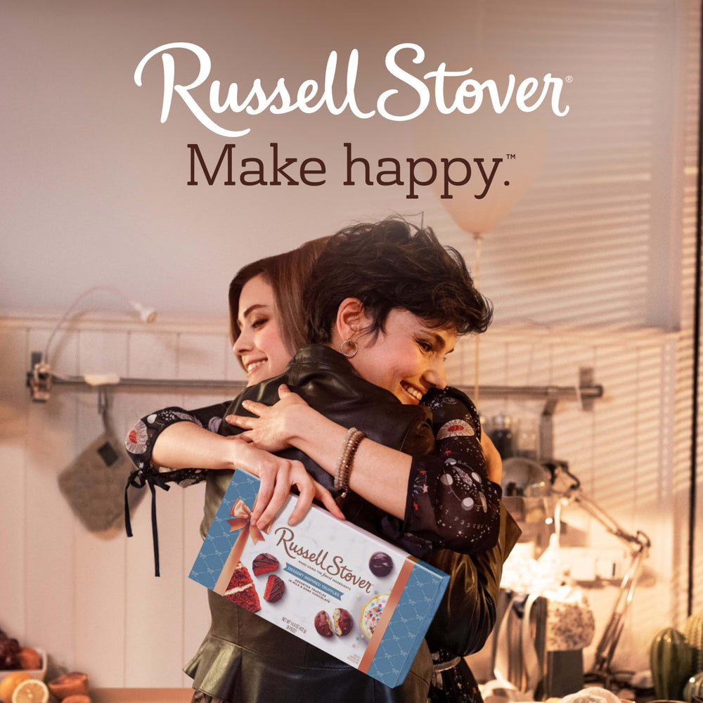 RUSSELL STOVER Dark Chocolate Truffle texture close-up, velvety coating