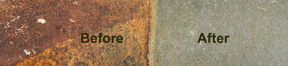 RUST BULLET Metal Blast cleans and preps metal surface before painting