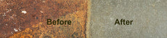RUST BULLET Metal Blast cleans and preps metal surface before painting