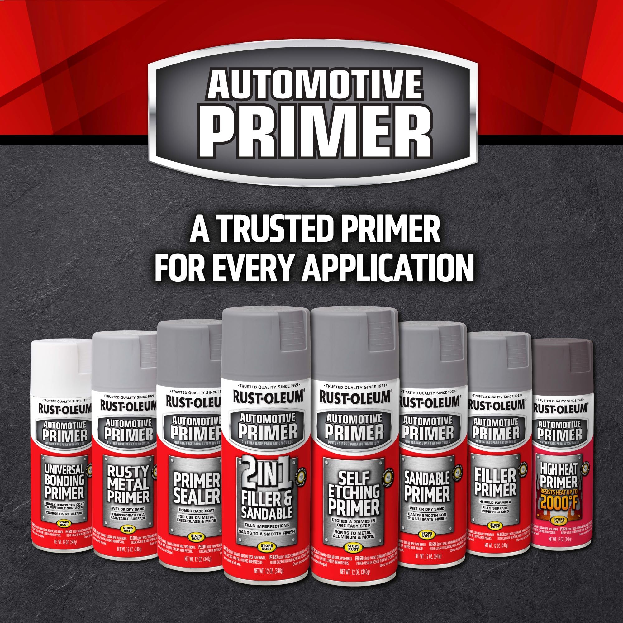 Versatile base coat for wood, metal, and fiberglass surfaces.