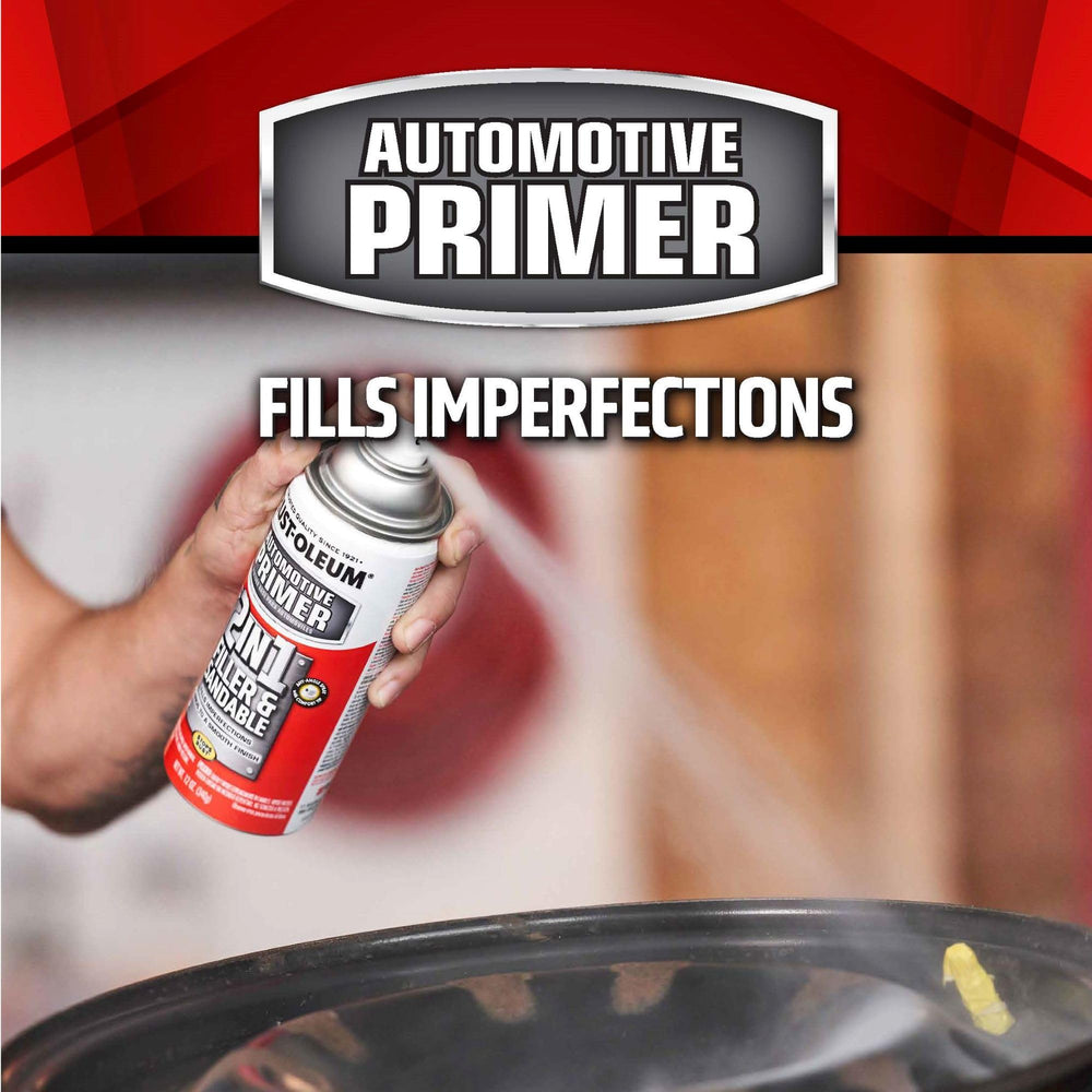 Filler-sandable primer smooths minor imperfections before top coating.