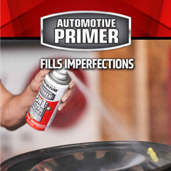 Filler-sandable primer smooths minor imperfections before top coating.