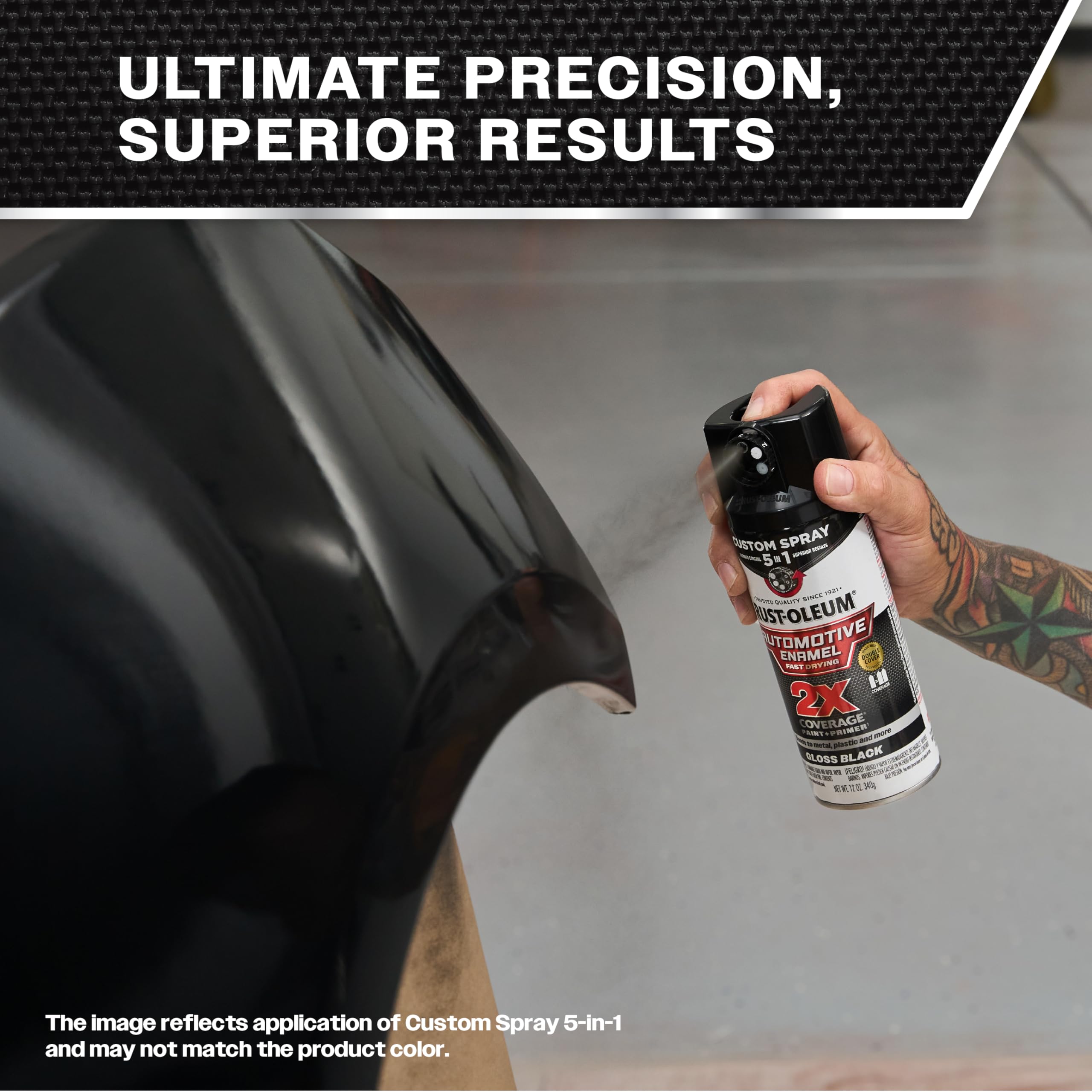 Rust-Oleum 2X quick-dry metal finish ready in minutes.