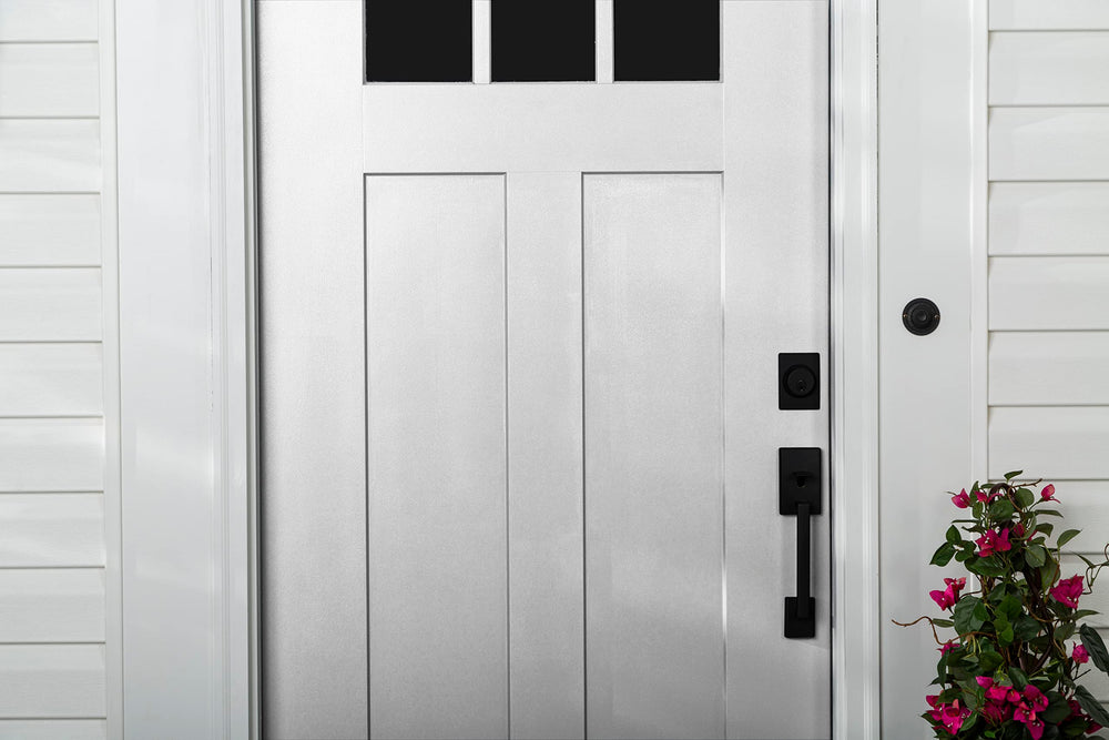 Chip-resistant coating protects doors from scuffs and fading.