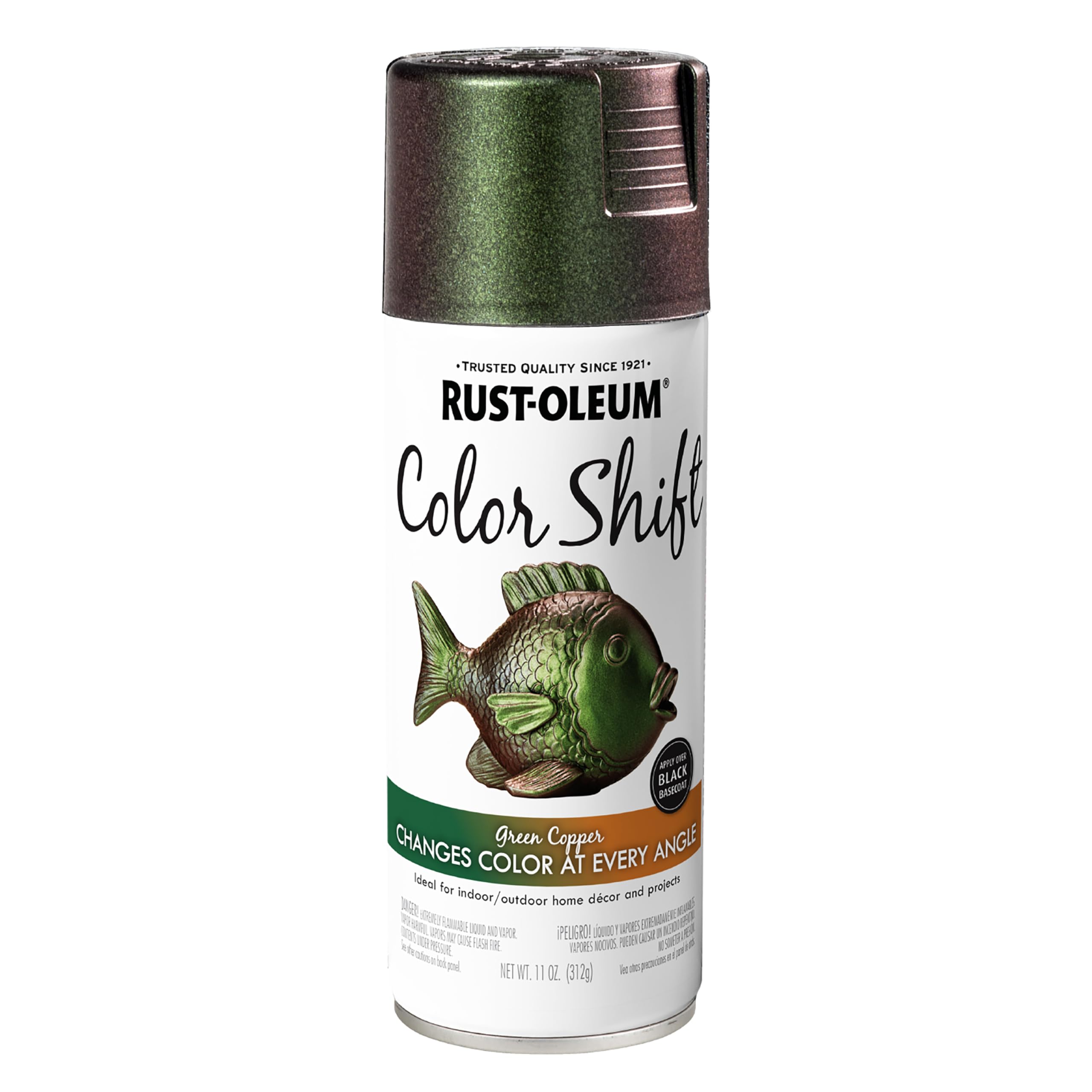 Rust-Oleum Color Shift can shows dual-tone green copper finish on metal, ideal for upgrades