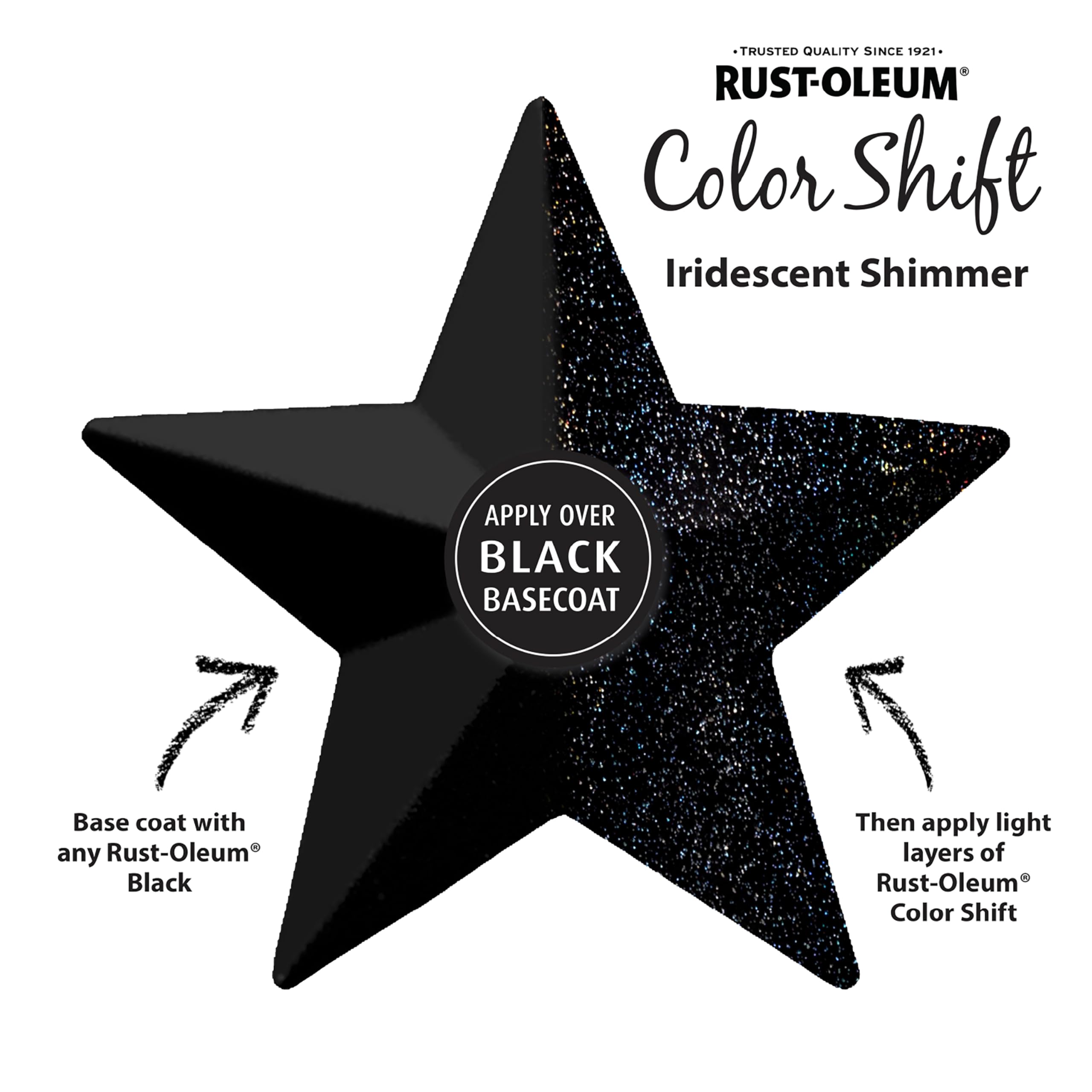 Rust-Oleum Color Shift on rims shows dynamic iridescent reflections.