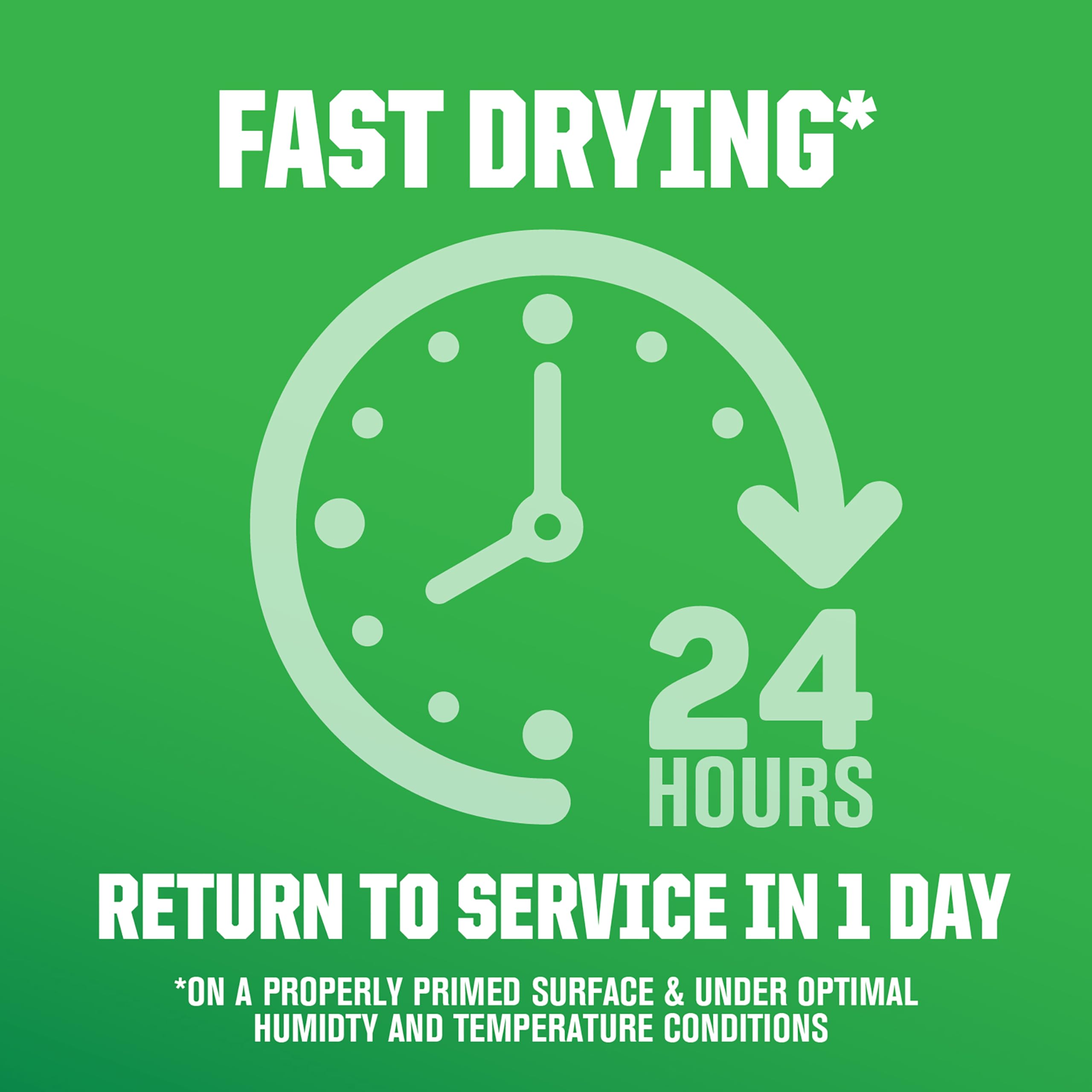 Rust-Oleum JD Yellow dries to touch quickly for fast project turnaround.