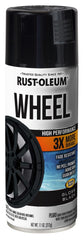 Rust-Oleum High Performance Wheel Paint gloss black can front shows durable wheel finish