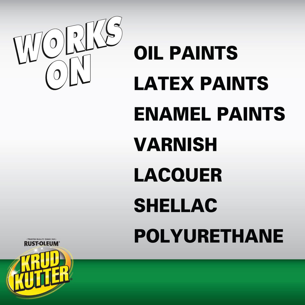Rust-Oleum Krud Kutter Brush-Wash removing dried paint from tool