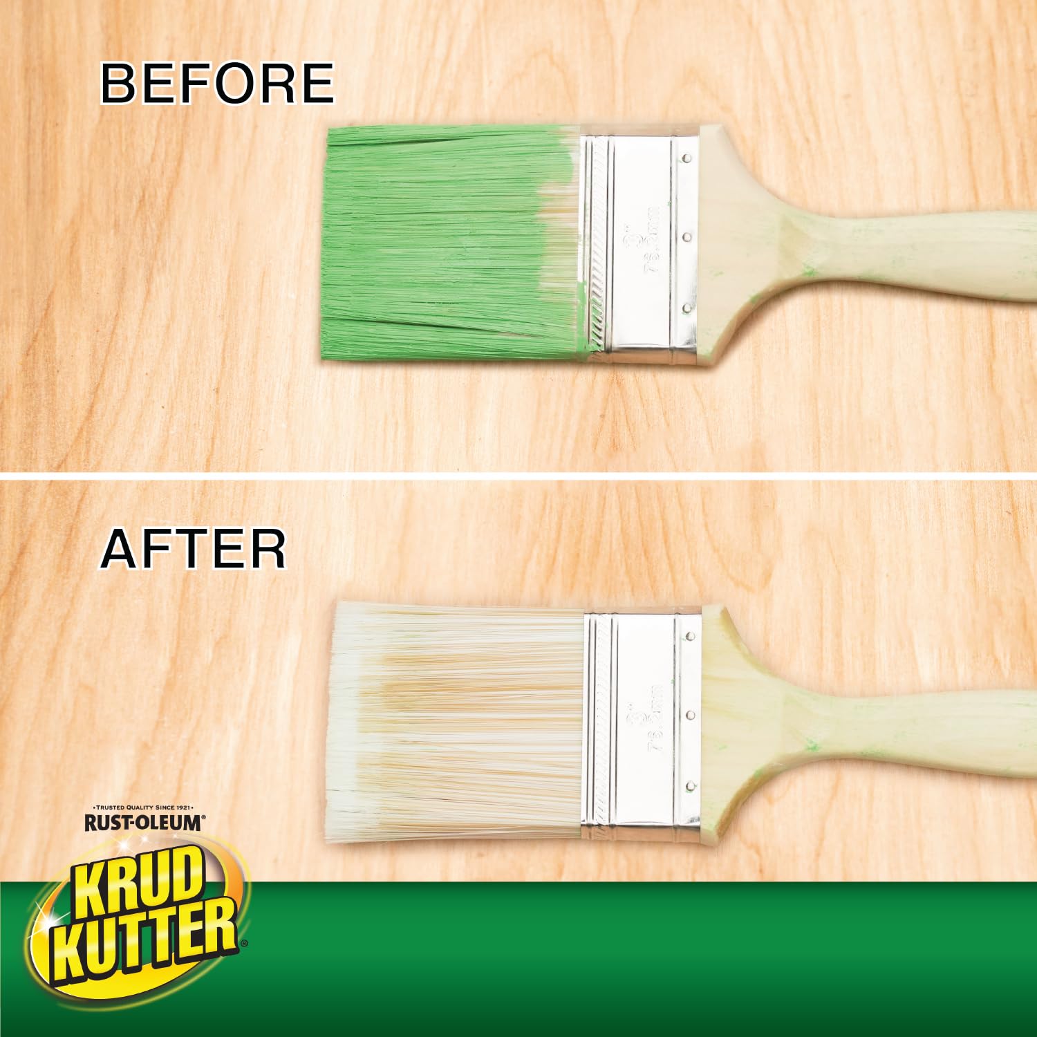 Rust-Oleum Krud Kutter Brush-Wash on a roller cover before cleaning