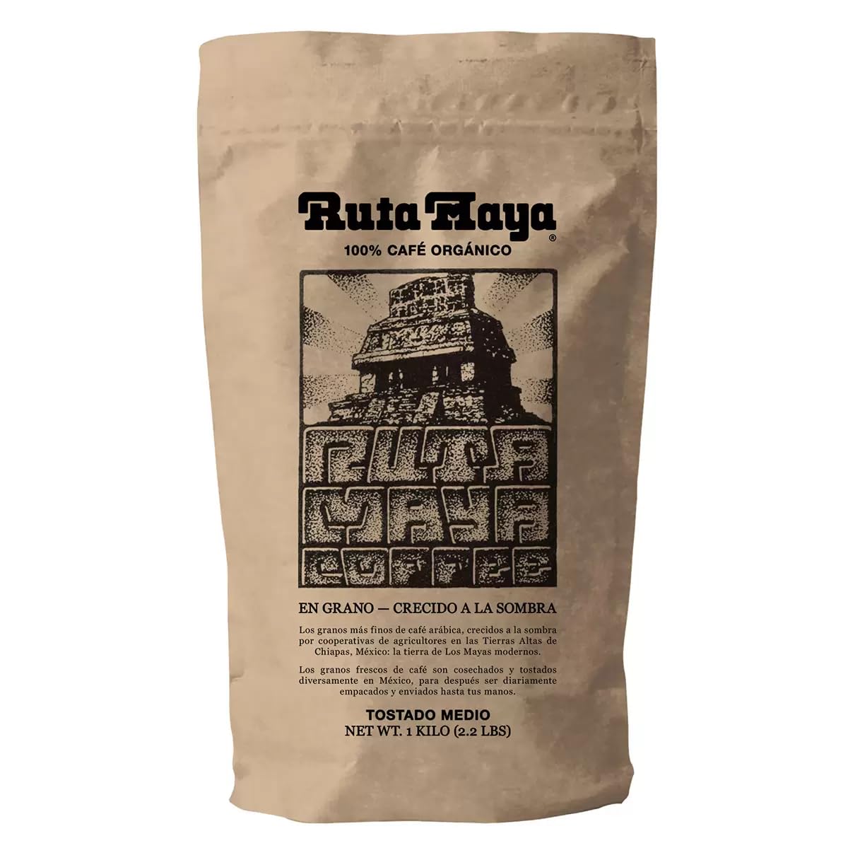 Ruta Maya Organic Coffee Medium Roast two point two pound pack with balanced body and aroma