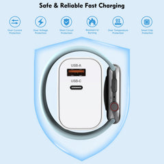 Rvelon compact 3-in-1 travel charger block ready for travel.