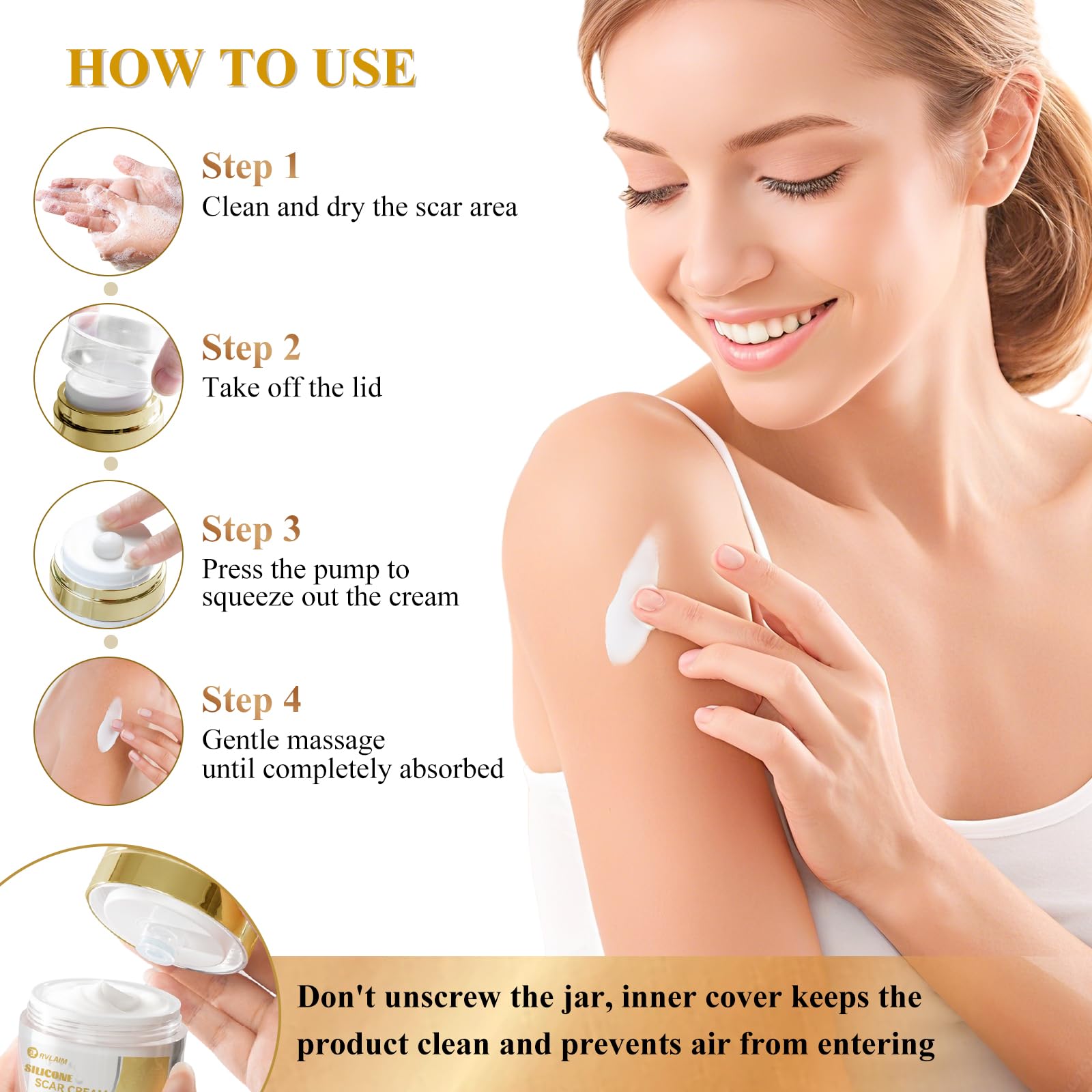 Rvlaim scar cream for C-section use showing target area care.