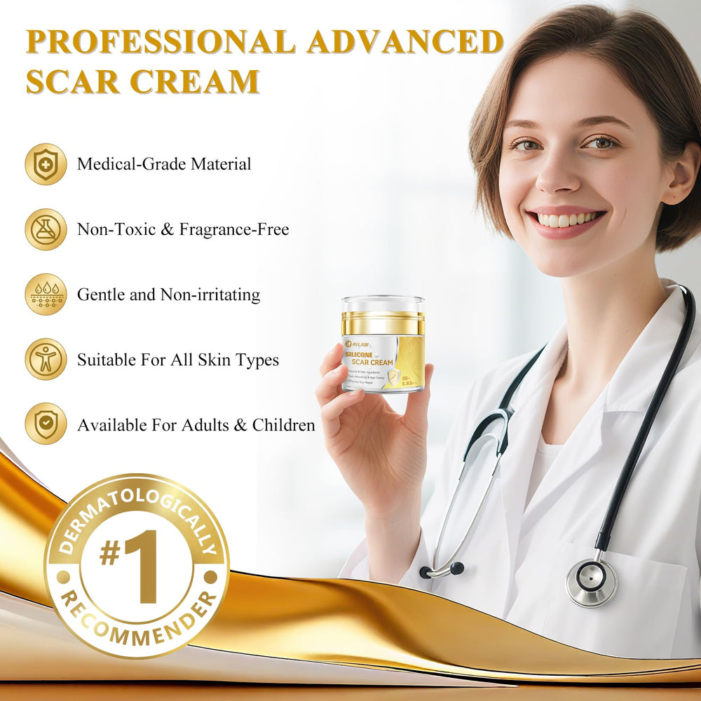 Rvlaim scar gel new-vs-old scars photo illustrating progressive fading potential.