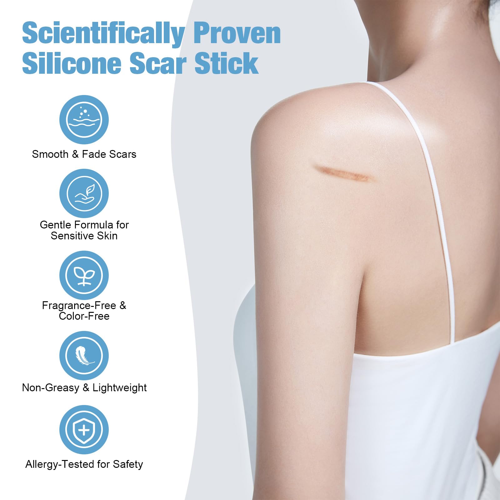 Body-use visual highlights versatility on scars and stretch marks
