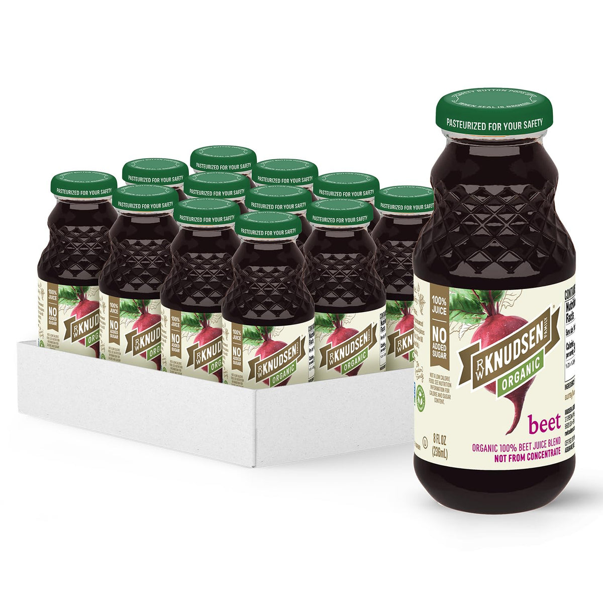RW Knudsen Organic Beet Juice bottle front, perfect for smoothies