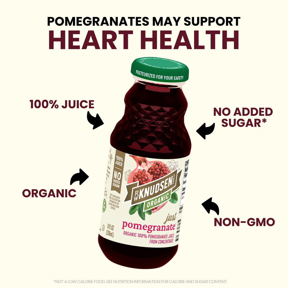 R.W. Knudsen Organic Pomegranate Juice 12-pack carton ready for home refreshment.