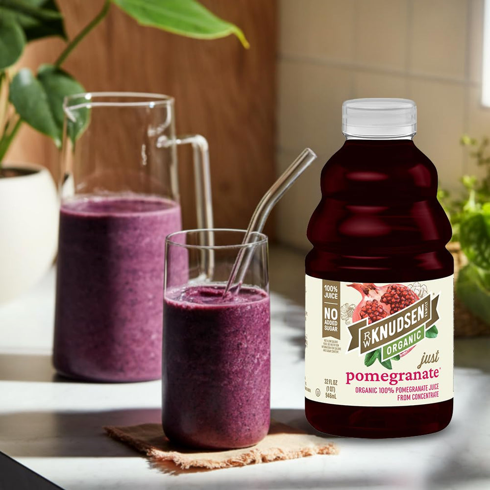 32 oz pack of R.W. Knudsen Organic Pomegranate Juice.