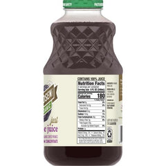 RW Knudsen Organic Prune Juice label closeup showing organic and non-GMO standards.