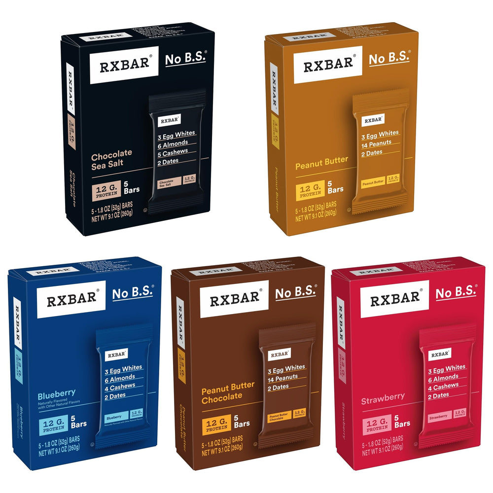 RXBAR 25-bar pack ready for weekly snacking supply.