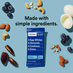 Egg whites and nuts emphasize protein-rich ingredient sources.