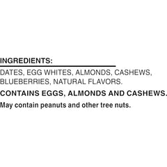Ingredients close-up: egg whites, almonds, cashews, dates.