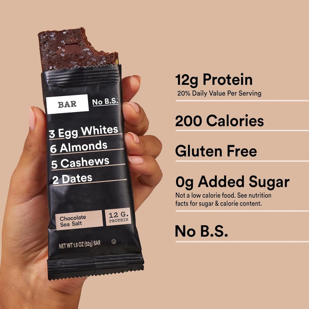 RXBAR Chocolate Sea Salt bar, protein-rich snack for workouts.