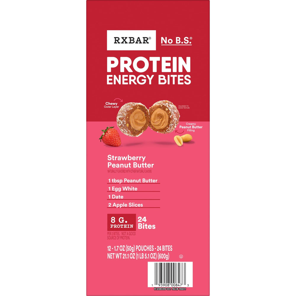 RXBAR gluten-free bites offering fiber and balanced fats in one snack.