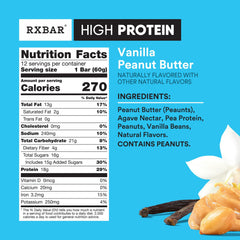 RXBAR High Protein Vanilla Peanut Butter bar closeup showing creamy texture