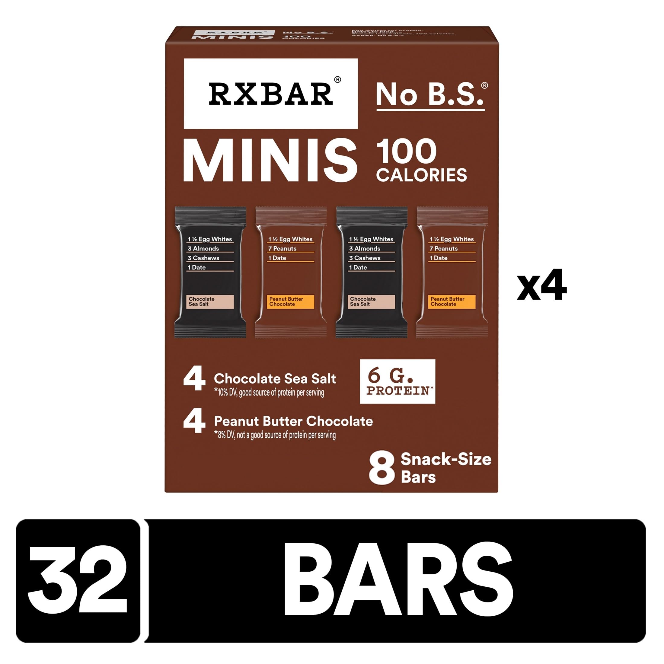 RXBAR Minis egg-white protein ingredients closeup for genuine flavor.