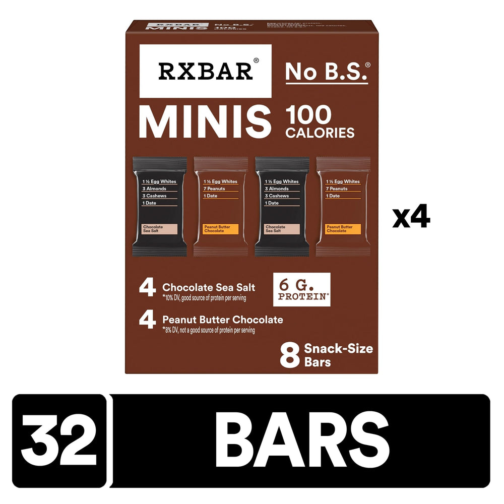 RXBAR Minis egg-white protein ingredients closeup for genuine flavor.