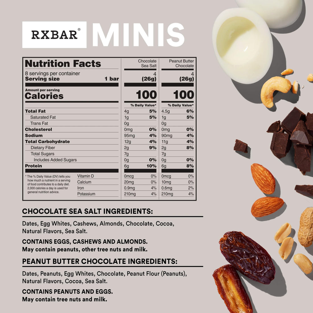 RXBAR Minis peanut butter chocolate bar for satisfying sweet cravings.