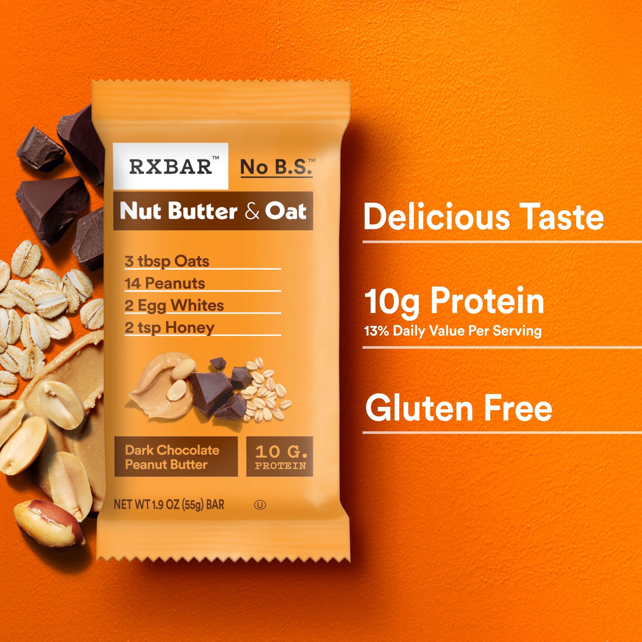 RXBAR packaging 12-count box for convenient snack supply.