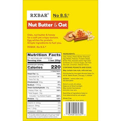 RXBAR Nut Butter and Oat bar cross-section shows oats and peanut butter texture