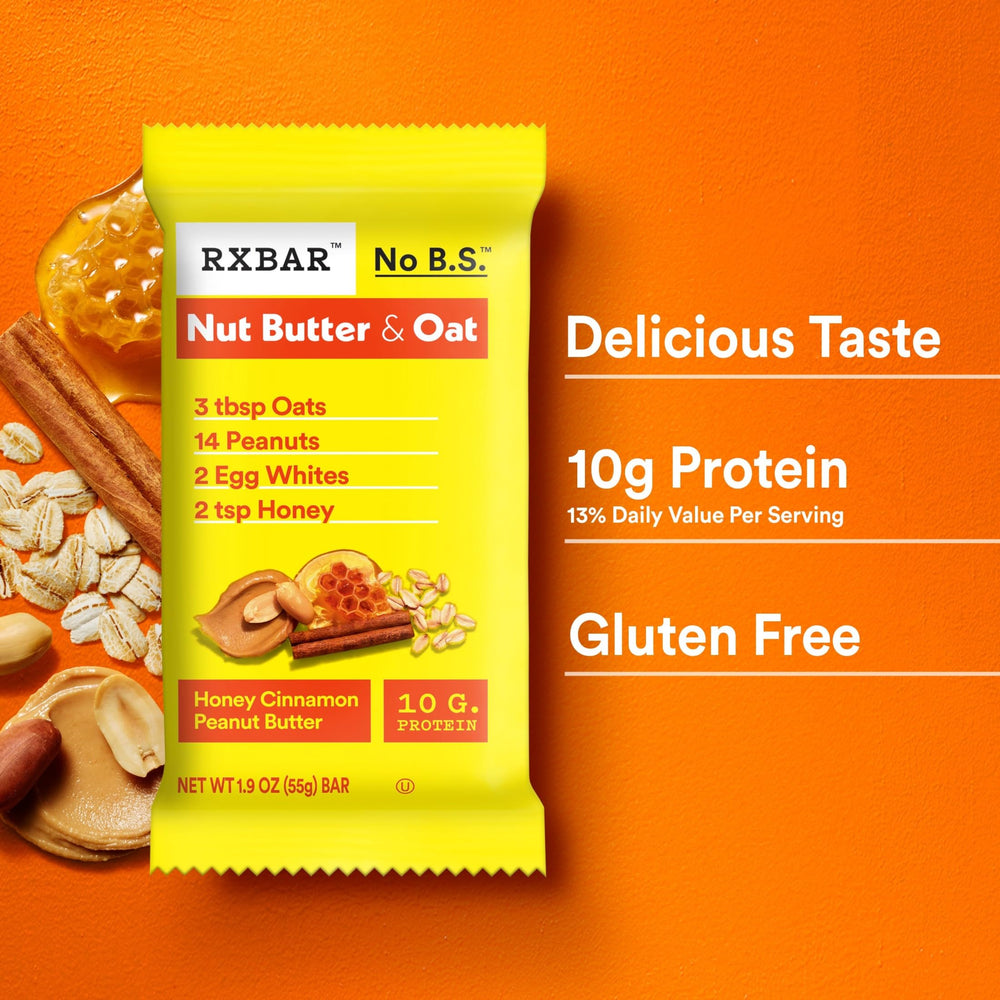 RXBAR Nut Butter and Oat bar in gym bag for pre-workout fuel