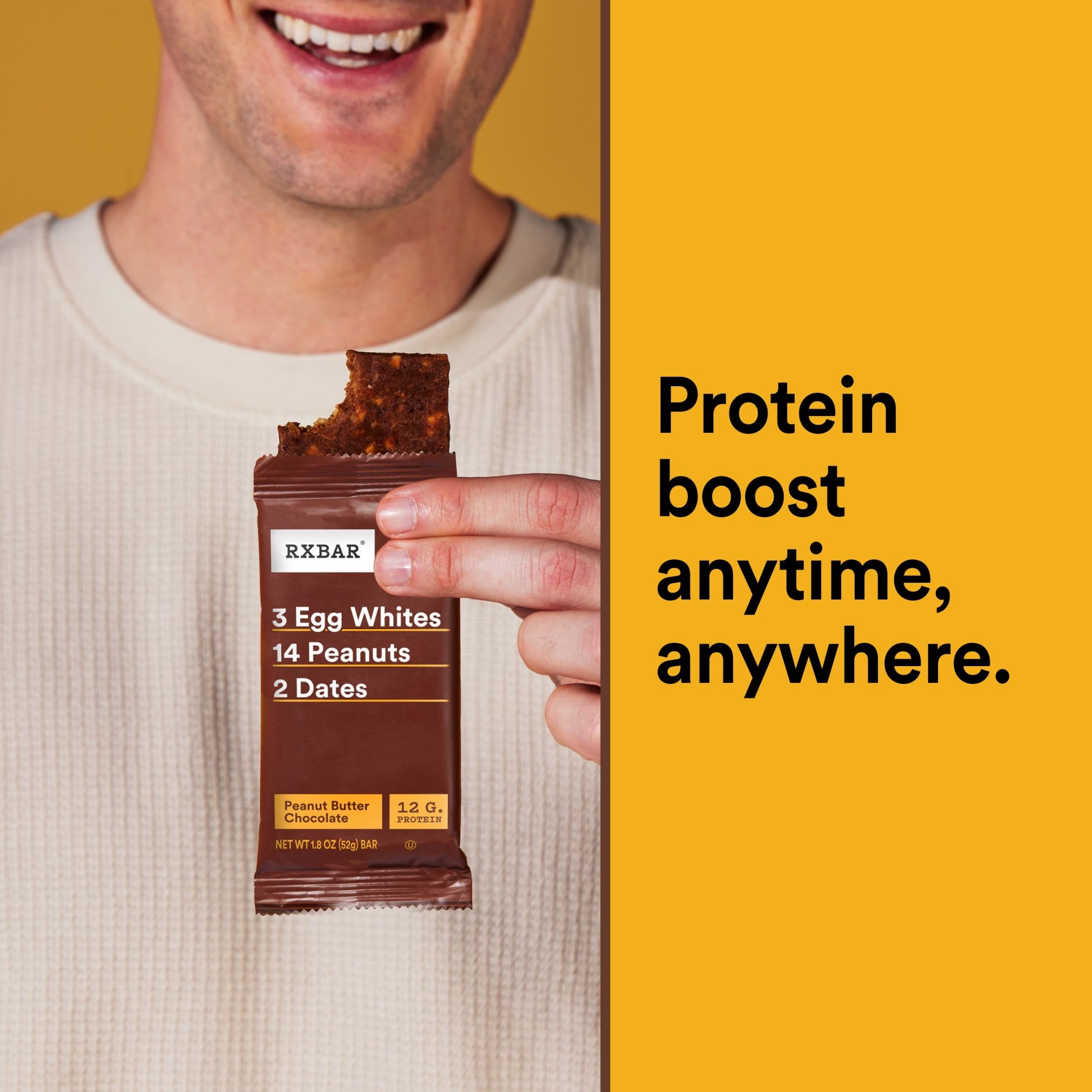 RXBAR Peanut Butter Chocolate chewy texture closeup
