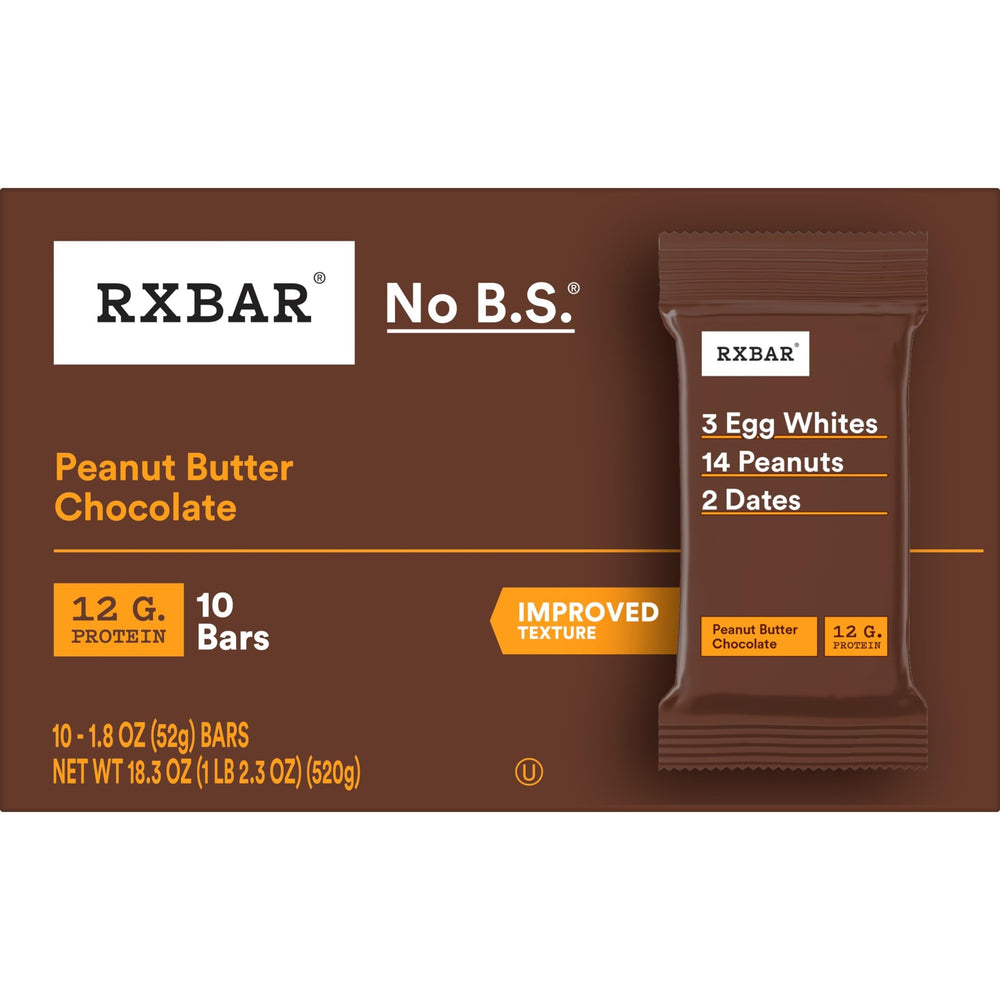 RXBAR Peanut Butter Chocolate bar beside coffee for morning pairing