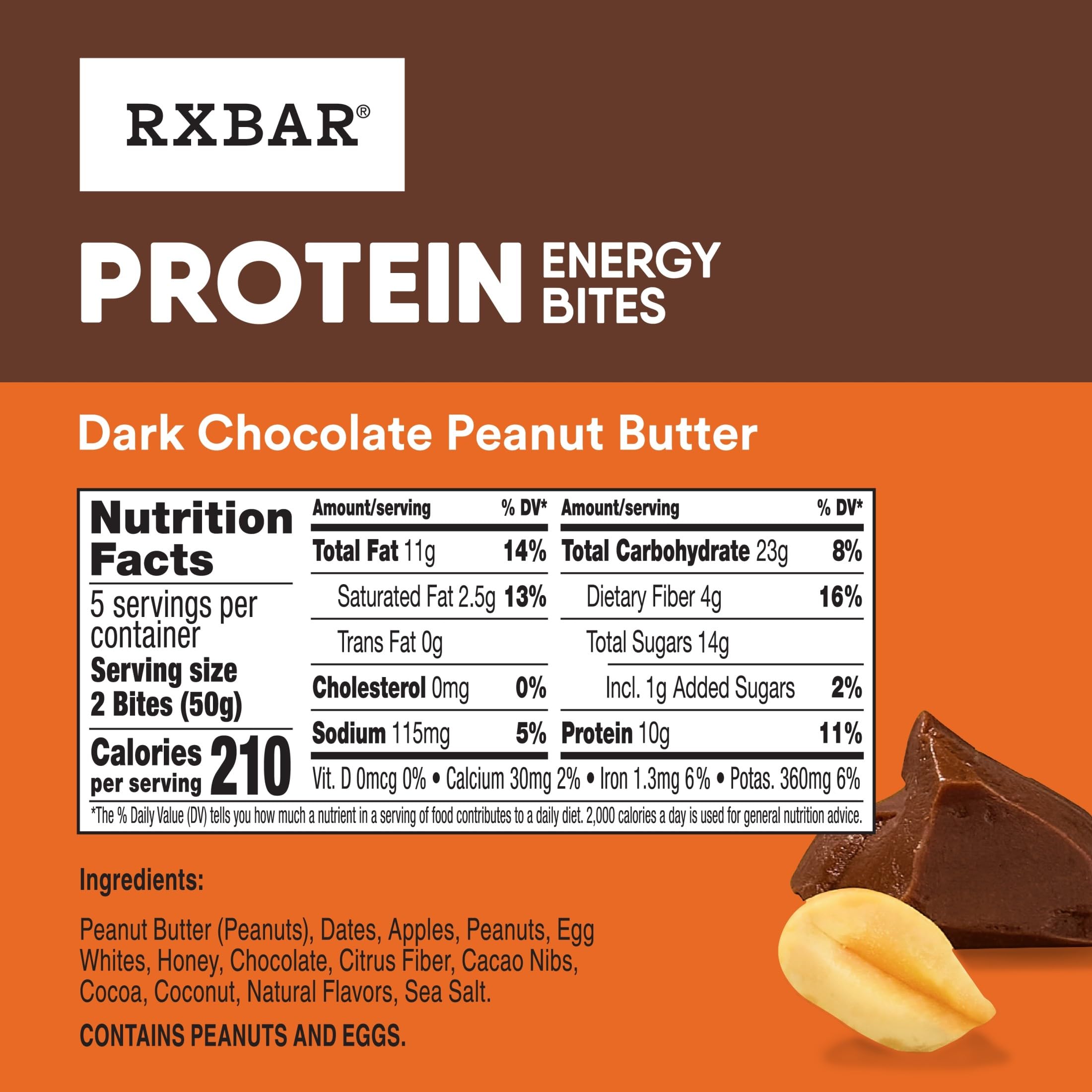 On-the-go RXBAR Energy Bites snack during travel.