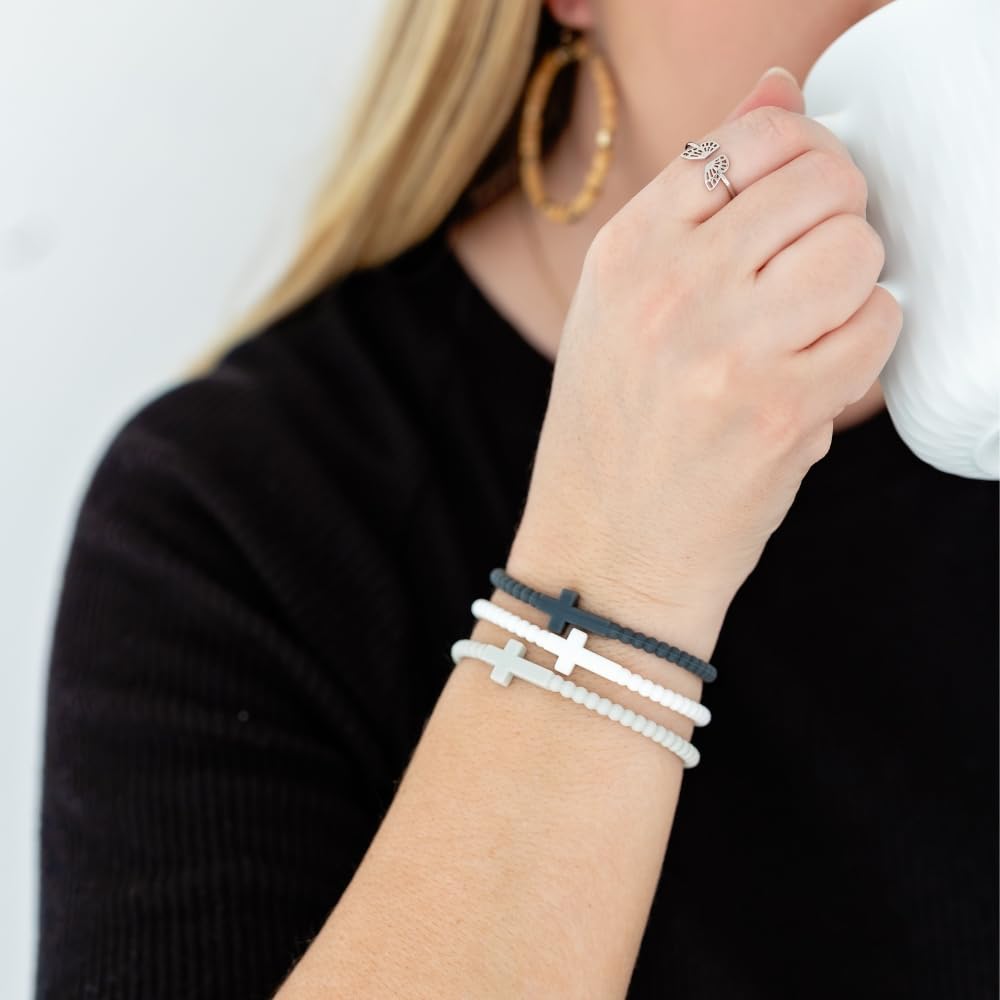 Ryan and Rose Jesus Bracelet worn by a teen, showcasing comfortable medium size.
