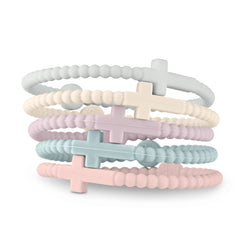 Ryan & Rose Jesus Bracelets cross silicone closeup showcases durable, comfortable wear