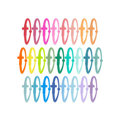 Ryan & Rose Jesus bracelets Cross silicone Kaleidoscope features vibrant color mix for group wear.