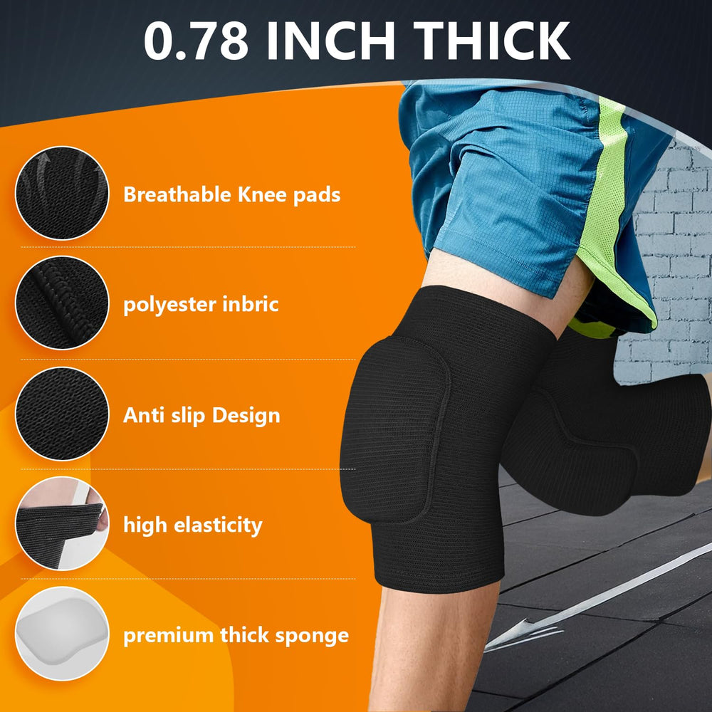 RYBTB knee pads close-up foam pad highlighting shock-absorbing layer for impact awareness.