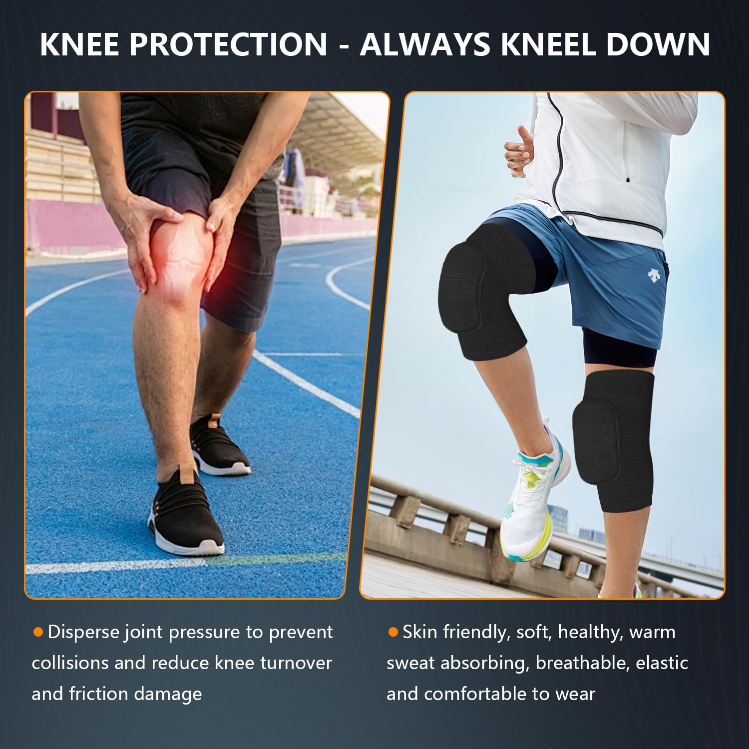 RYBTB knee pads suitable for dance, yoga, cycling and more.