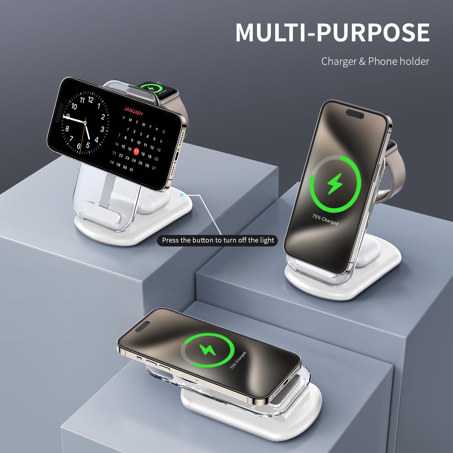 RYND Apple Watch and AirPods charging surface keeps gear organized.