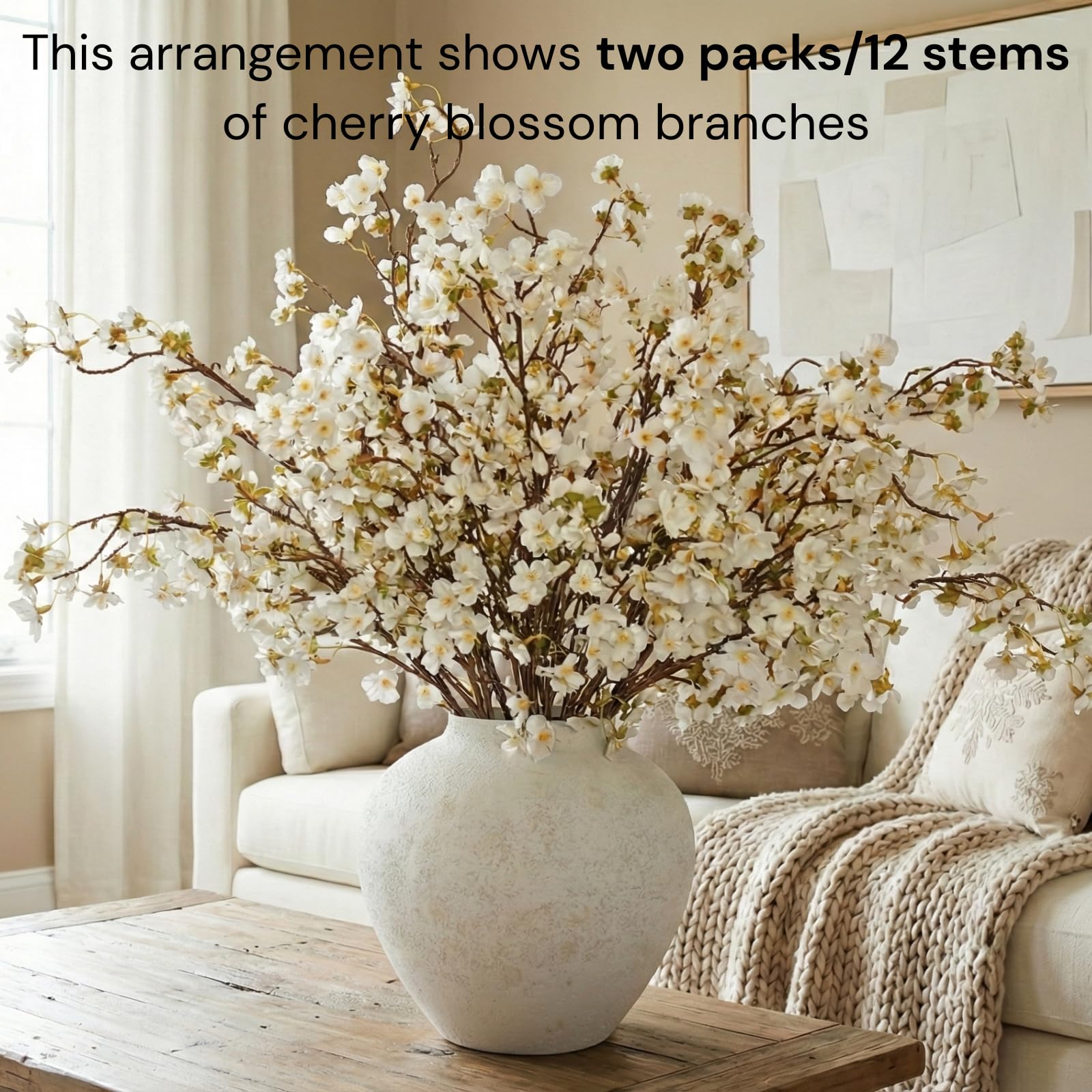 RyddeligHome spring and summer table centerpiece with realistic faux blooms.