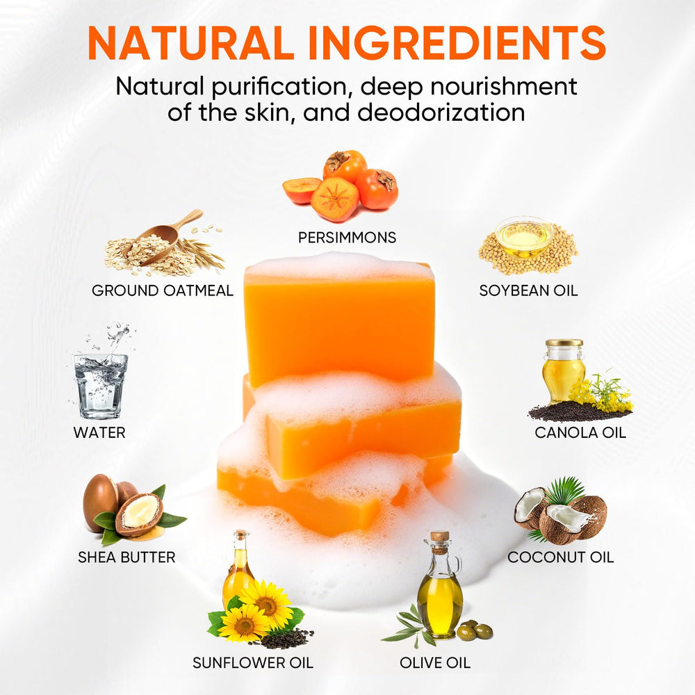RYH Persimmon Soap Bar anti-odor action helps keep you fresh throughout the day