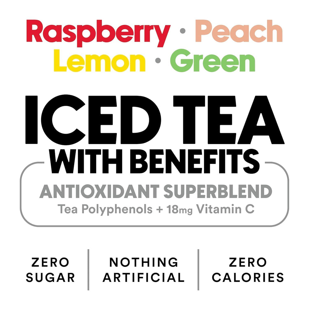 The Ryl Co Iced Tea pouring into a glass suggests easy serving and clean taste.