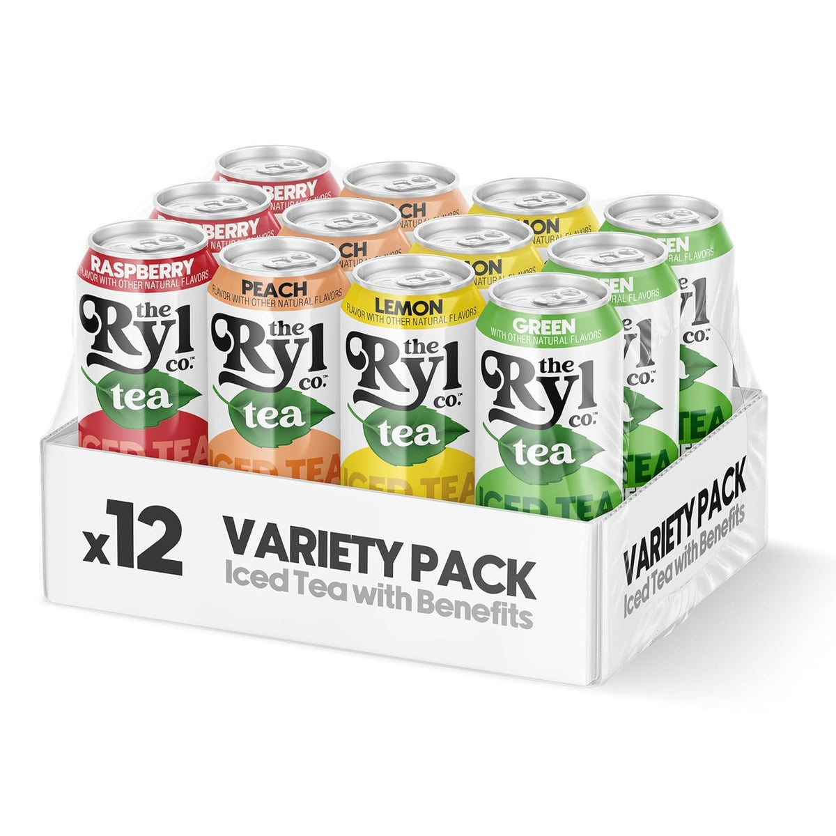 The Ryl Co Iced Tea cans in a variety pack offer a convenient zero sugar refreshment.