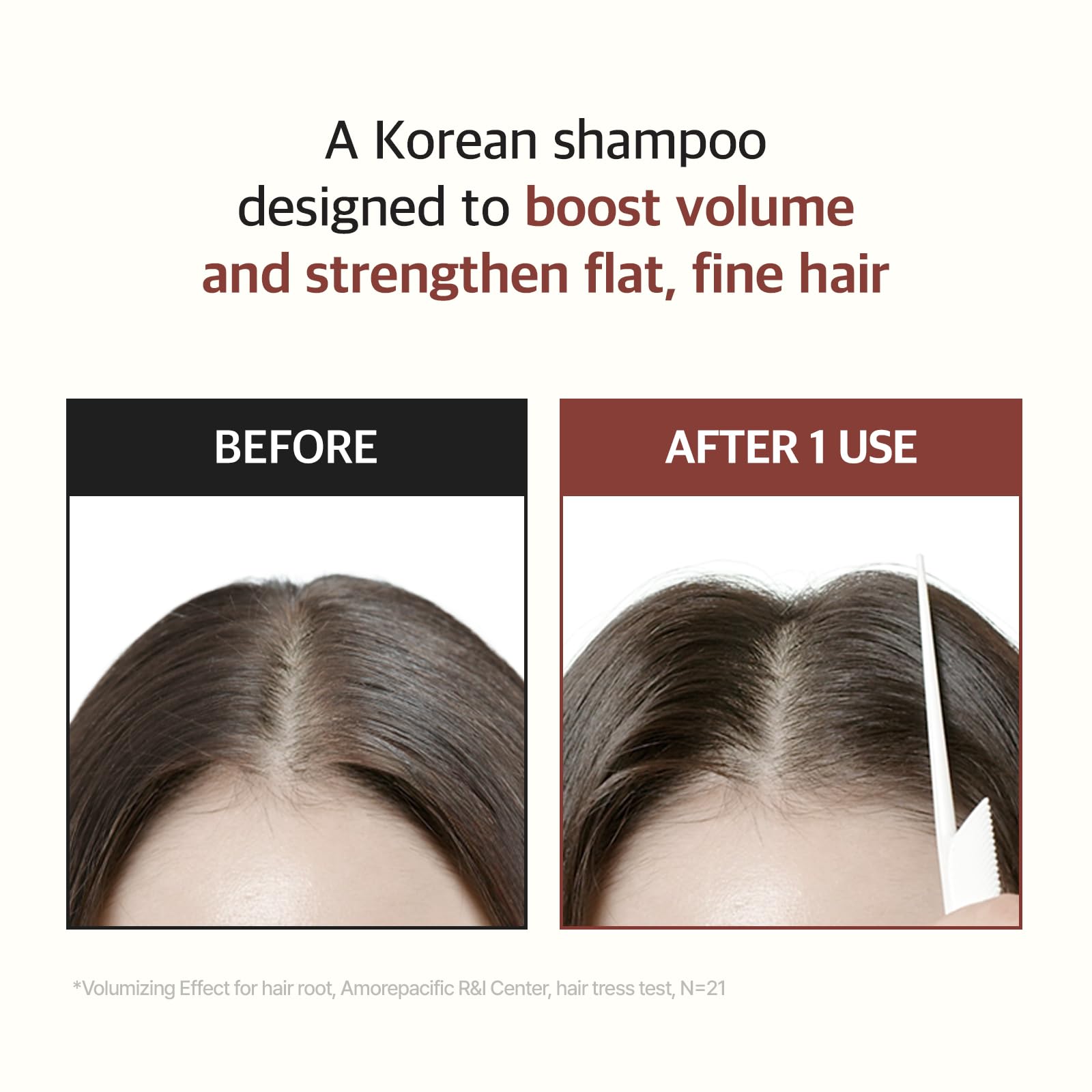 Ryo Strengthen & Volume Shampoo lather highlighting gentle cleansing for fine hair