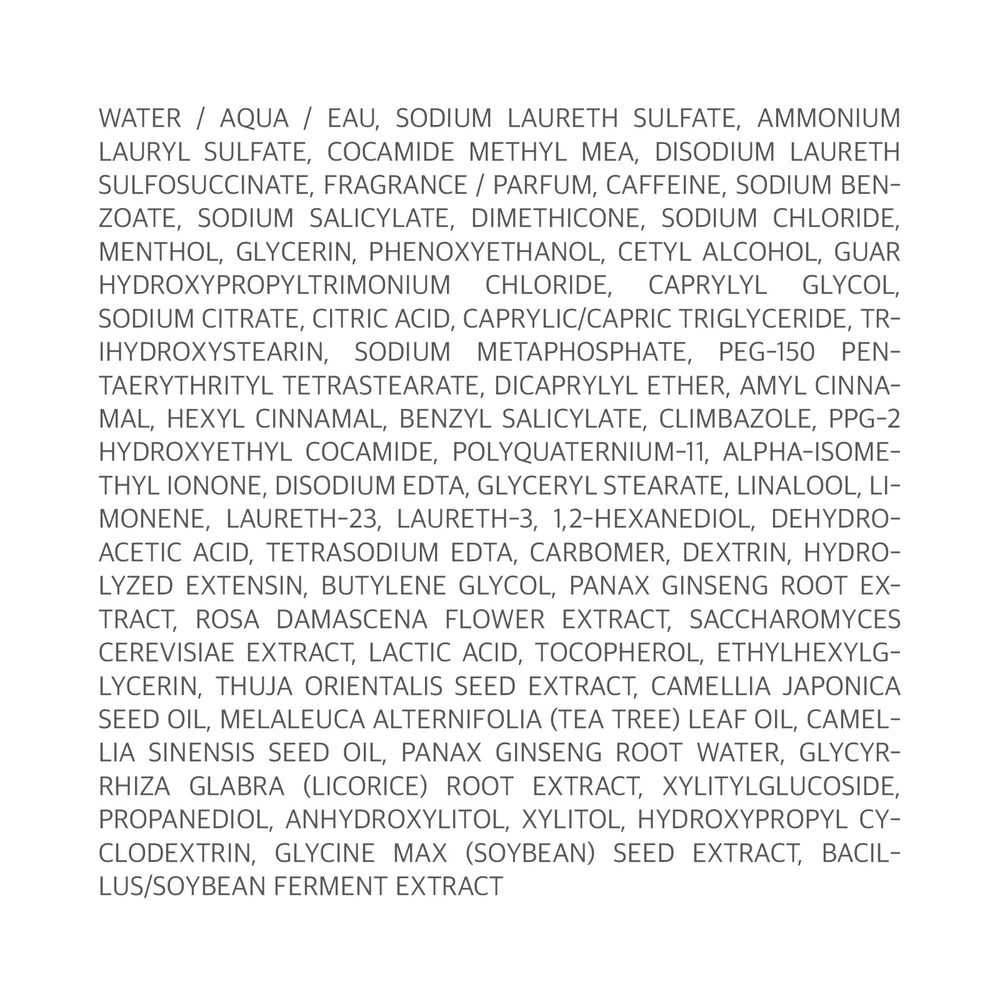 Ryo Strengthen & Volume Shampoo label highlights sulfate-free and fragrance-free claims